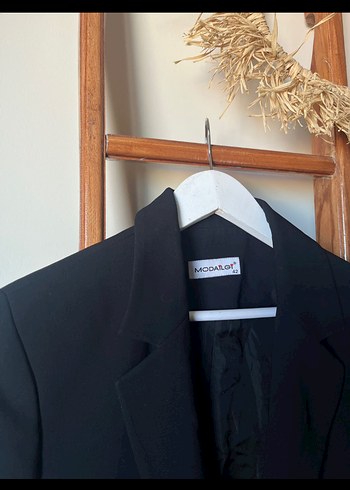 38 Beden siyah Renk Kadın Siyah Normal Kesim Ofis Blazer Ceket