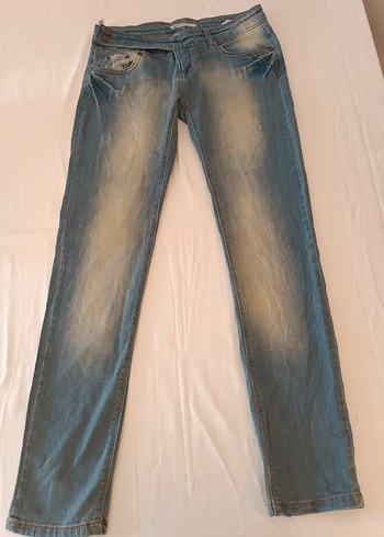 Diğer Gri Mavi Kadin Denim Jean