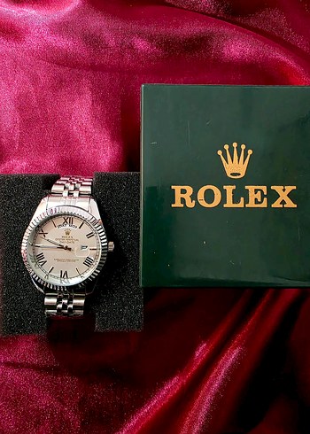 Rolex Gumus Metal Saat