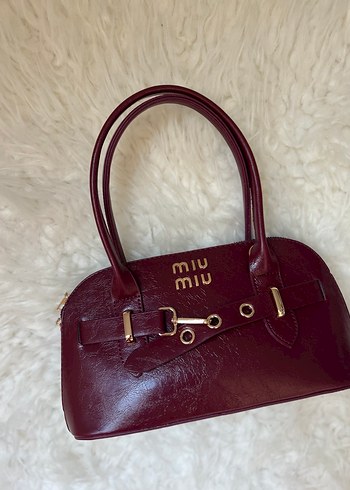 Diğer Miu Miu Bordo Deri Kadın Çanta