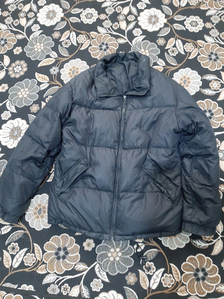 Kadın erkek siyah Midi Kışlık Fermuarlı Mont - Görsel 2