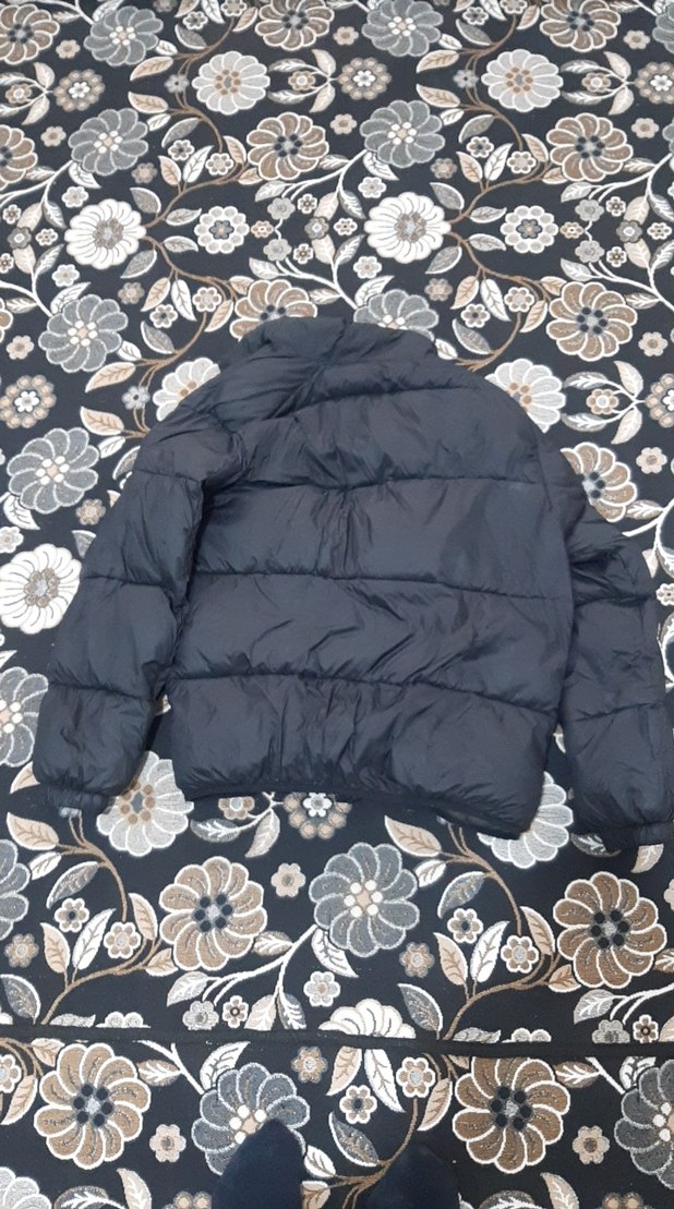 Siyah erkek kadın Midi Kaban, Detaylı, Rahat Kesim şişme mont - Görsel 2