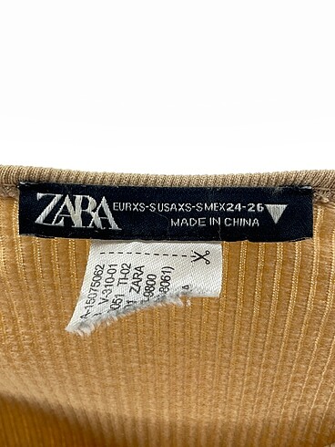 xs Beden kahverengi Renk Zara T-shirt %70 İndirimli.