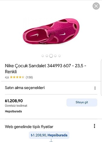 20 Beden pembe Renk Nike sandalet 