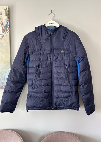 Lacoste Erkek Lacivert Kapüşonlu Mont