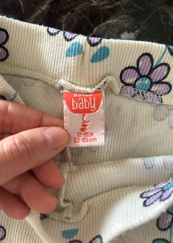 Çiçek Desenli Bebek Tayt - Görsel 5