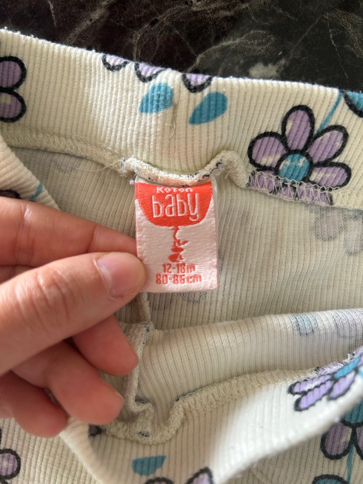 Çiçek Desenli Bebek Tayt - Görsel 5