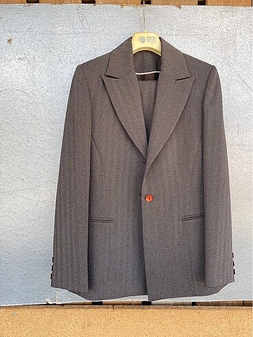38 Beden kahverengi Renk Blazer çeket ve pantolon takım