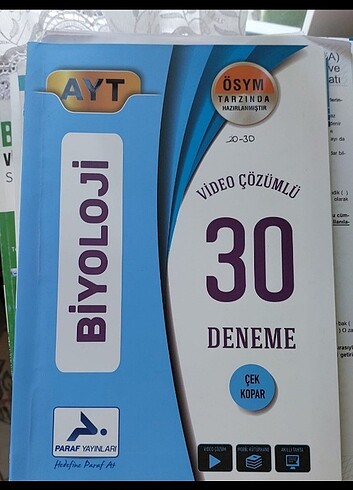 Paraf yayınları biyoloji AYT 30 lu Deneme 