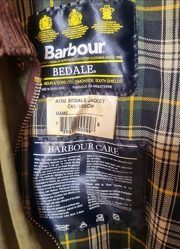 Barbour ORJINAL BARBOUR BEDALE WAXED CEKET Unisex