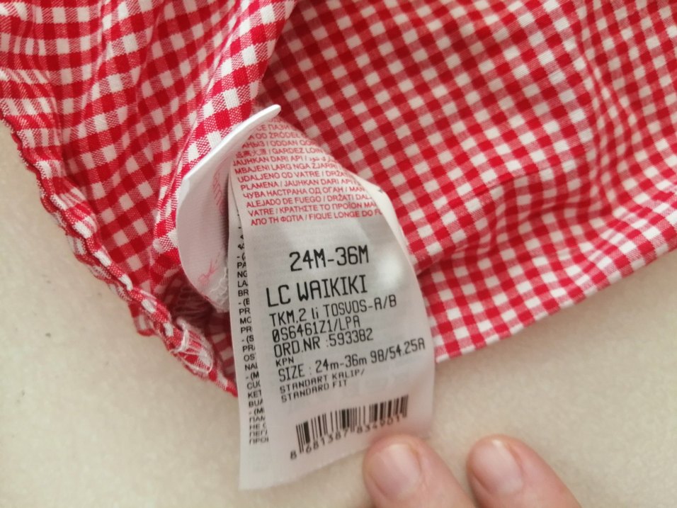 Kız Çocuk Kırmızı Pamuklu Fırfırlı yakalı gömlek - Görsel 4