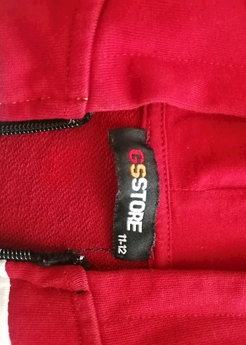 Kırmızı Kapüşonlu Erkek GS Sweatshirt