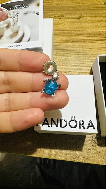 Pandora pandora kaplumbağa charm
