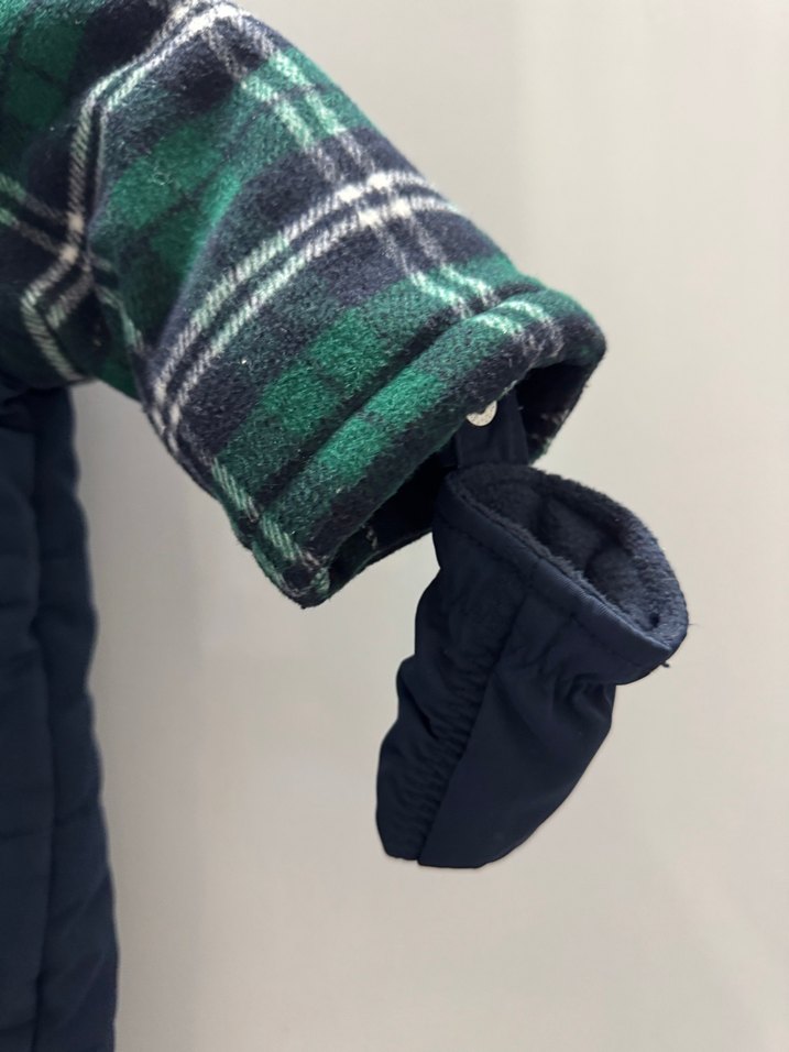 Kapitone Kumaşlı Yeşil Erkek Bebek Tulumu chicco marka - Görsel 4