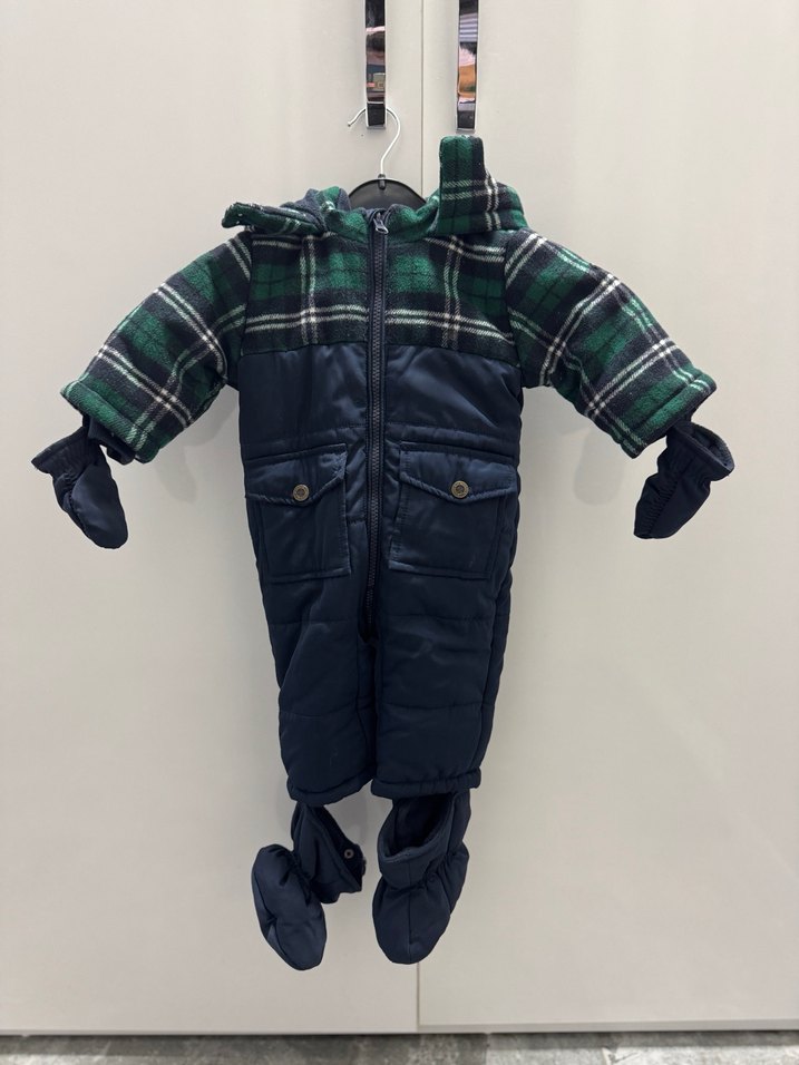 Kapitone Kumaşlı Yeşil Erkek Bebek Tulumu chicco marka - Görsel 2