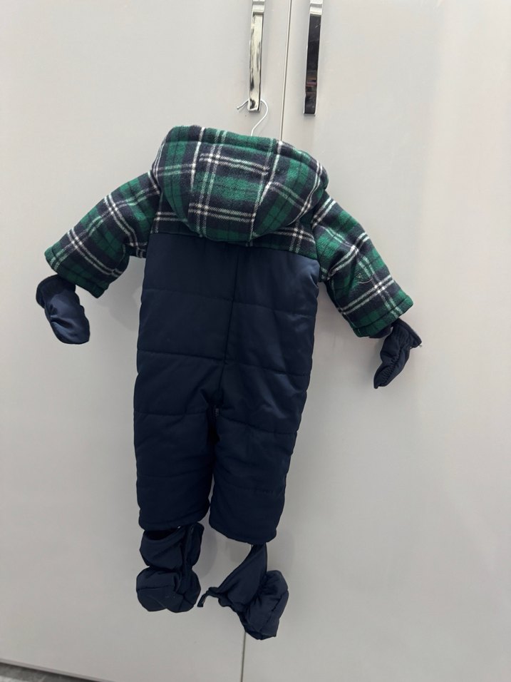 Kapitone Kumaşlı Yeşil Erkek Bebek Tulumu chicco marka - Görsel 5