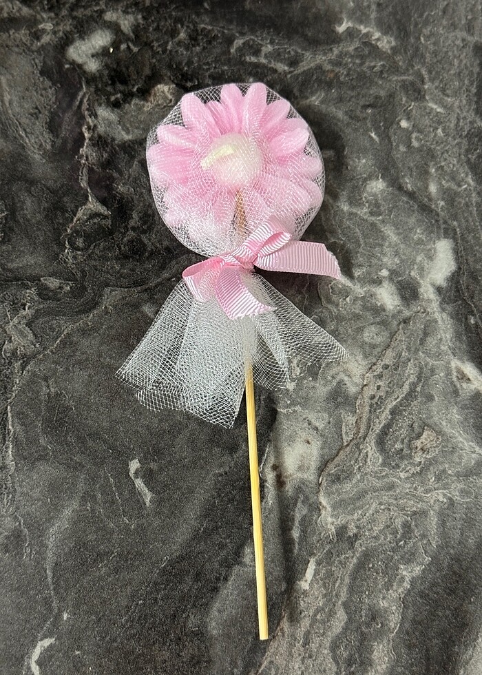 Papatya mum süslü (hediyelik mum) - Görsel 5