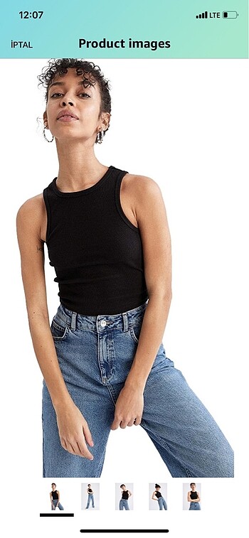 Defacto slim fit halter yaka crop