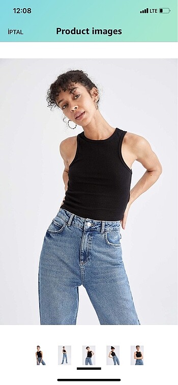 s Beden Defacto slim fit halter yaka crop