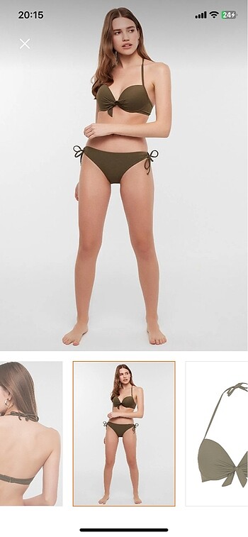 Penti Kadın haki basic cup bikini üstü