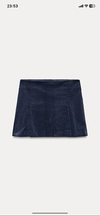 Zara fitilli kadife mini etek