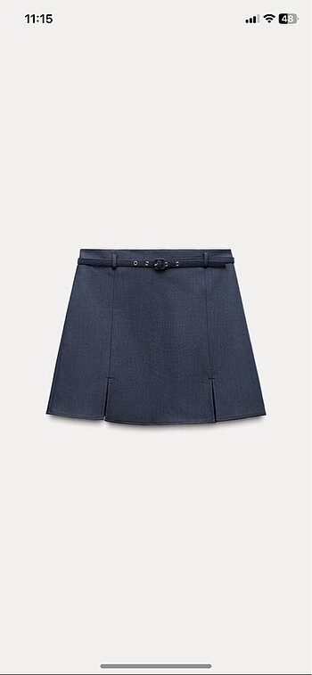 xs Beden Zara yırtmaçlı ve kemerli şort etek