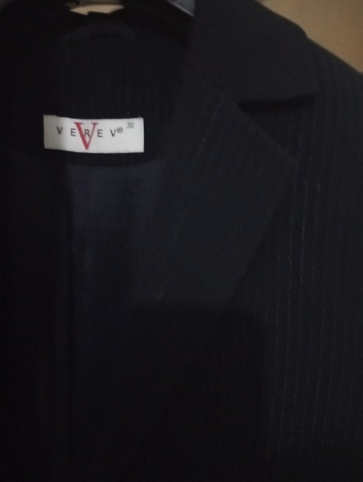 Düğmeli Siyah Kadın Ofis Blazeri - Görsel 2