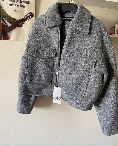 Zara gri bomber ceket