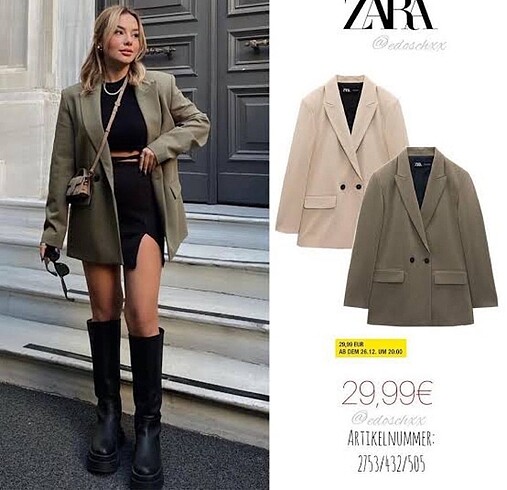 s Beden zara blazer ceket