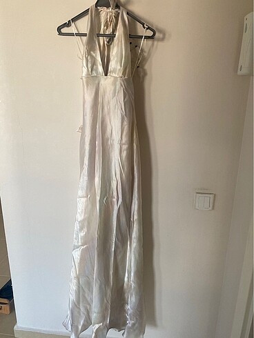Zara zara saten elbise