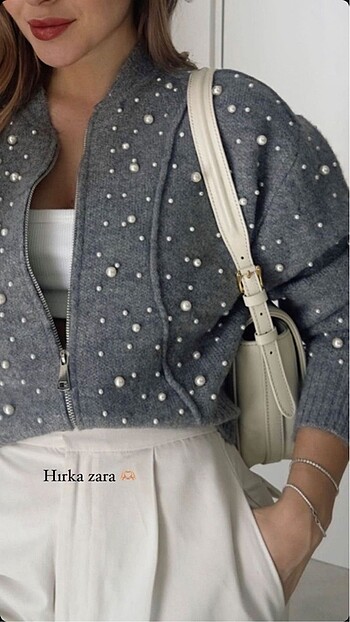 m Beden Zara incili ceket