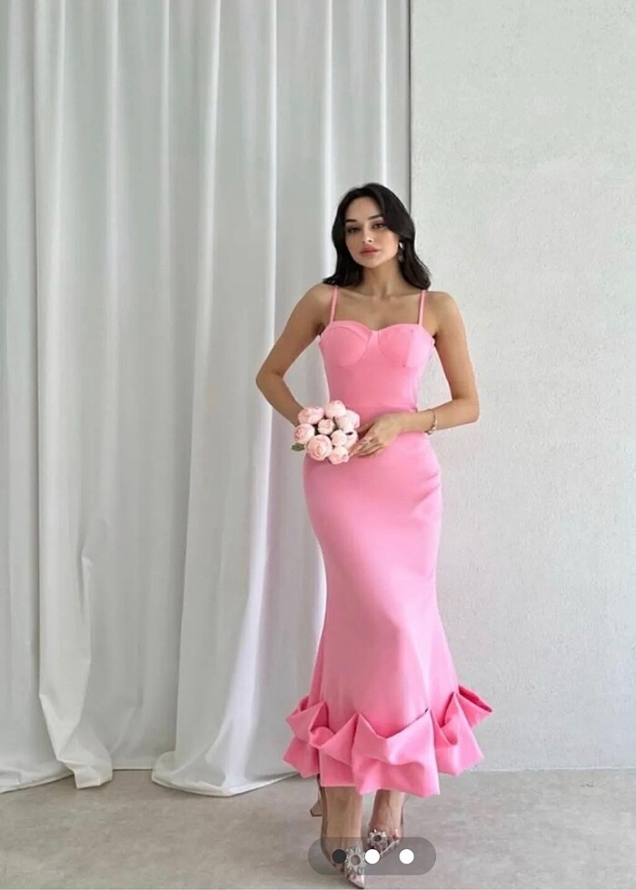 Pembe abiye - Görsel 3