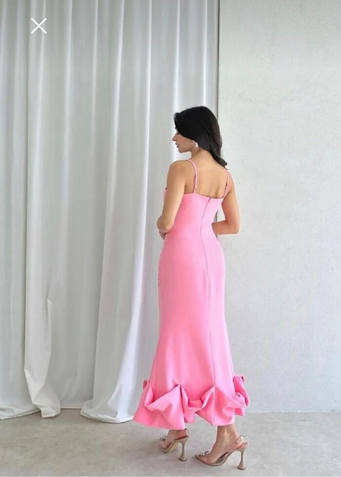 Pembe abiye - Görsel 4