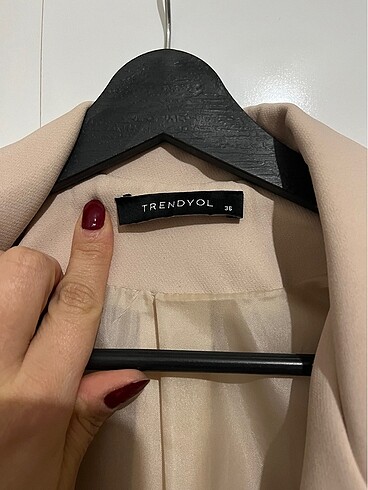 m Beden Bej blazer takım