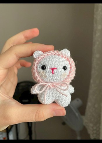 Pembe Pastel El Örgüsü Peluş Oyuncak