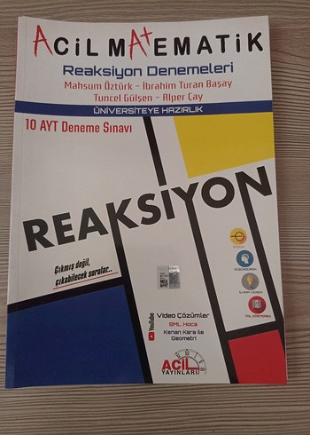 Acil Matematik Reaksiyon 10 AYT Deneme Sınavı