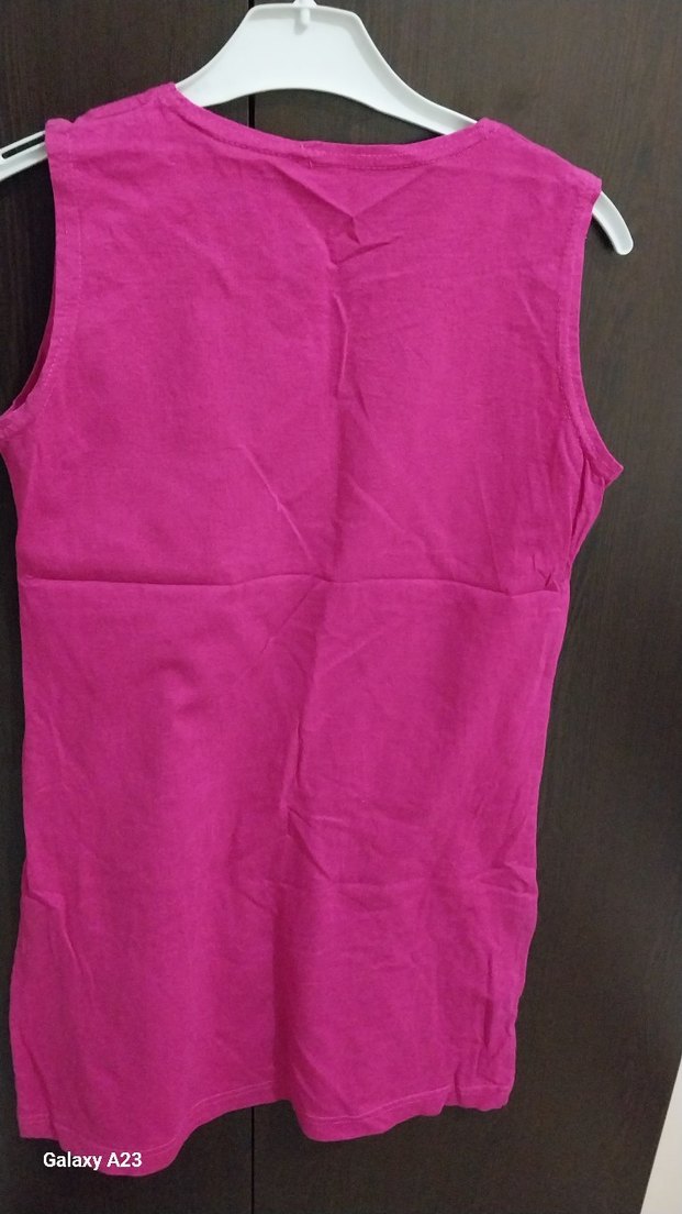 Pembe Kolsuz Hamile Midi Elbise - Görsel 3