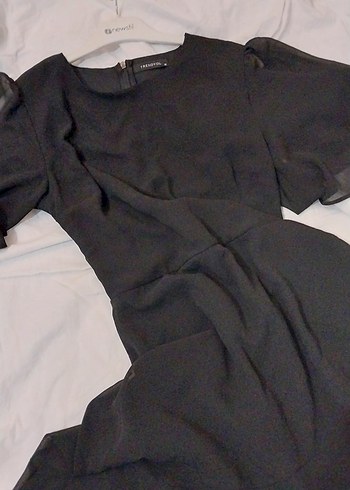 siyah  ara boy   Salaş Elbise - Görsel 5