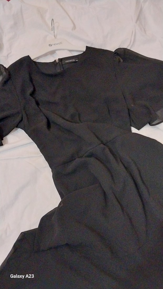 siyah  ara boy   Salaş Elbise - Görsel 5