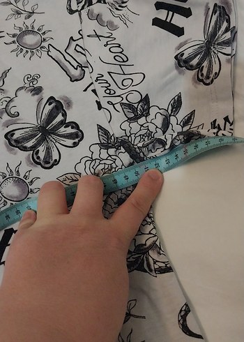 Gri Baskılı Tişört, Kısa Kollu, Salaş - Görsel 4