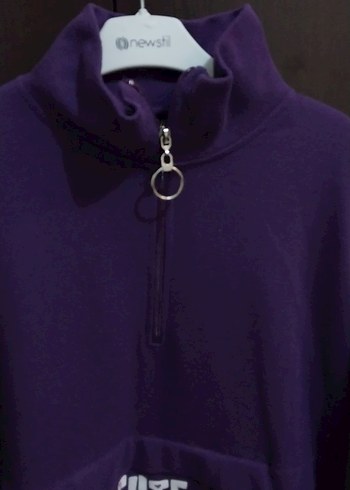 Mor Kemerli Uzun Sweatshirt - Görsel 2