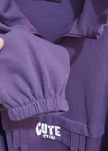 Mor Kemerli Uzun Sweatshirt - Görsel 6