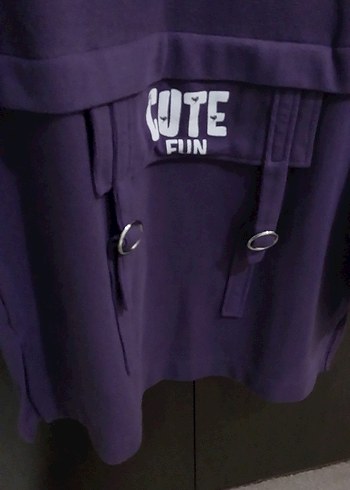 Mor Kemerli Uzun Sweatshirt - Görsel 5