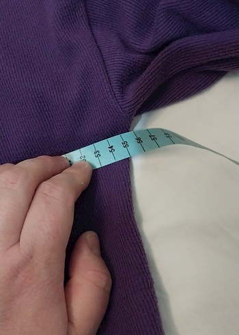 Mor Kemerli Uzun Sweatshirt - Görsel 9