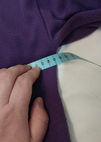 Mor Kemerli Uzun Sweatshirt - Görsel 10