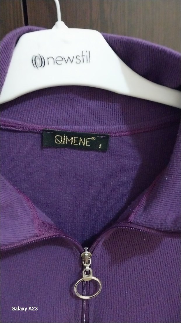 Mor Kemerli Uzun Sweatshirt - Görsel 3