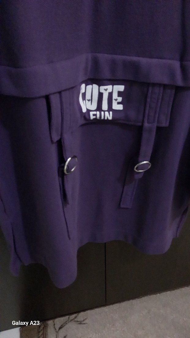 Mor Kemerli Uzun Sweatshirt - Görsel 5