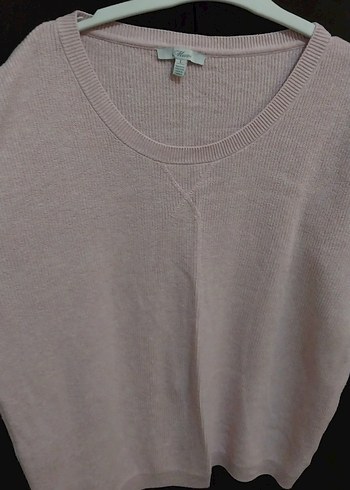 toz pembe Kadın Keten Salaş fakir Kollu Kazak - Görsel 4