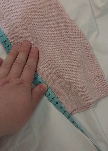 toz pembe Kadın Keten Salaş fakir Kollu Kazak - Görsel 8