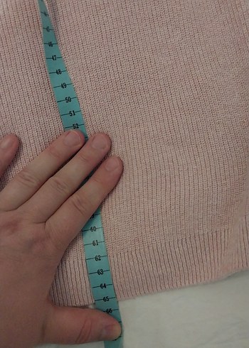 toz pembe Kadın Keten Salaş fakir Kollu Kazak - Görsel 6